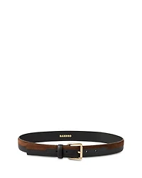 Women's Two Tone Leather Belt