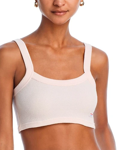 Cropped Waffle Cami Tank