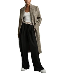 Petites Abs Striped Waistband Wide Leg Trousers