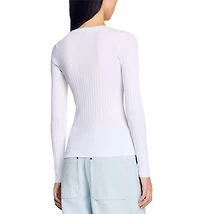 Ribbed Sweater with Tunisian Collar
