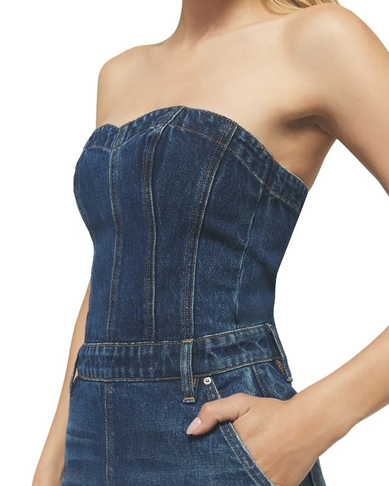 The Creator Sweetheart Denim Jumpsuit