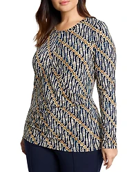Printed Long Sleeve Top