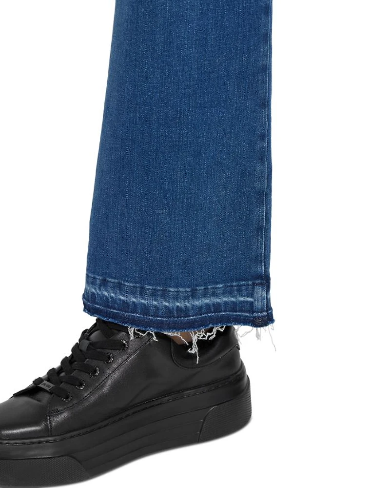 Premium Denim Relaxed High Rise Straight Jeans Authentic Midwash