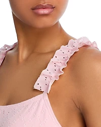 Ruffle Strap One Piece Swimsuit - Exclusive