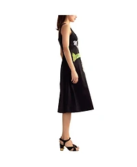 Embellished Scoop Neck Midi Dress