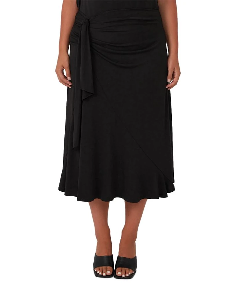 Plus Octavia Faux Wrap Skirt