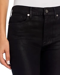 x Alix Earle The High Rise Skinny Jeans Black Coat