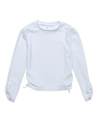 Snapper Rock Girls' Rouched Long Sleeve Rash Top - Little Kid, Big Kid