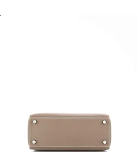 Pre-Owned HERMES Kelly 25 Handbag Grey Swift with Palladium Hardware