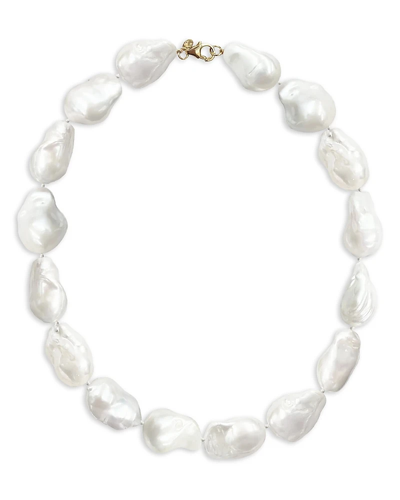 Bloomingdale's Fine Collection 14K Yellow Gold Baroque Pearl Necklace, 15.5