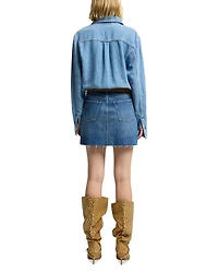 Denim Mini Skirt Dress