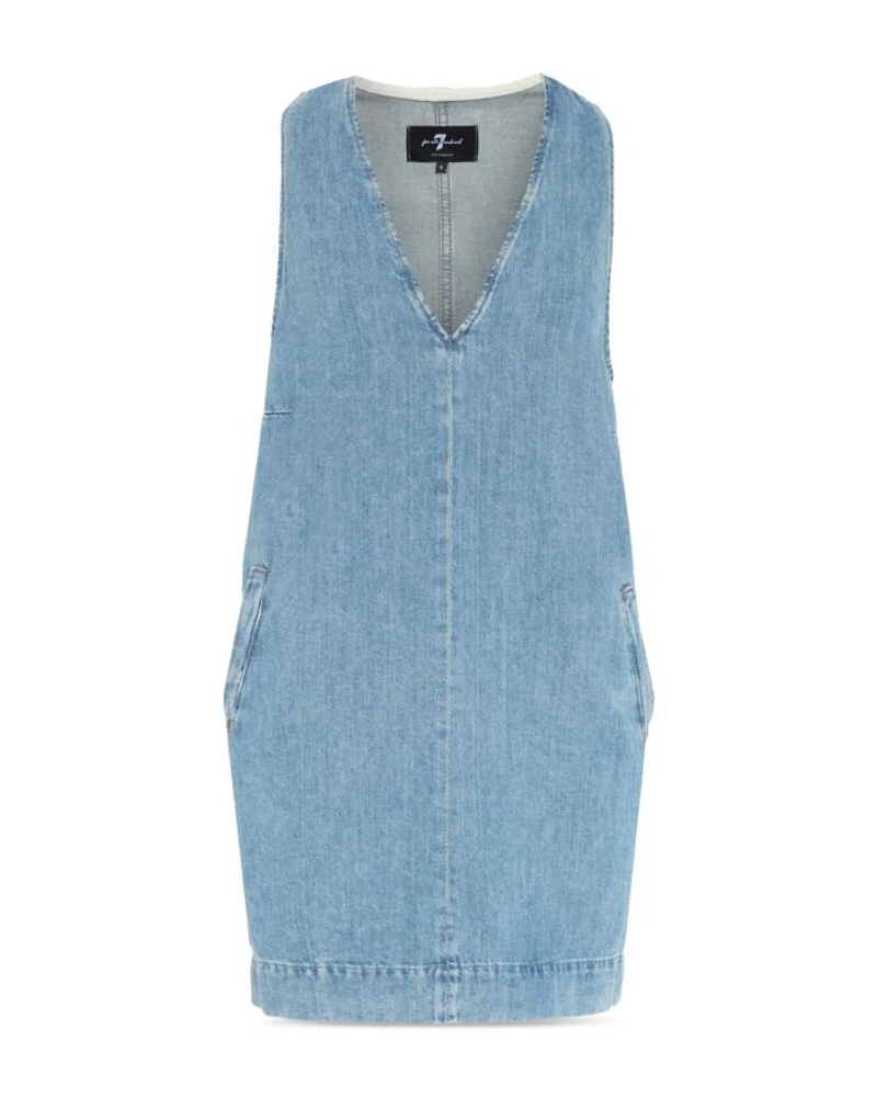 V Neck Denim Dress