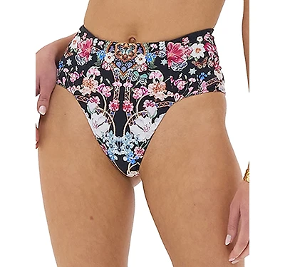 Camilla High Waist Floral Print Bikini Bottoms
