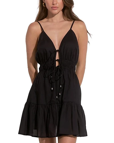 Tie Front Swim Cover-Up Dress