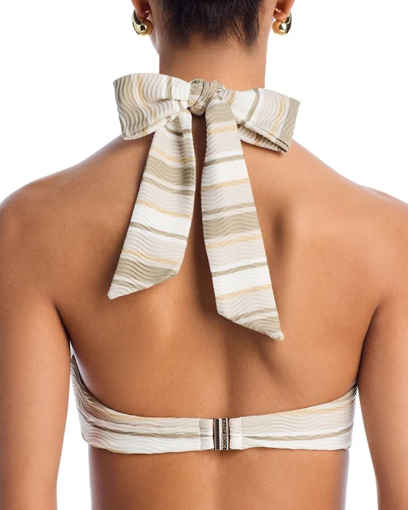 Striped Marie Bikini Top