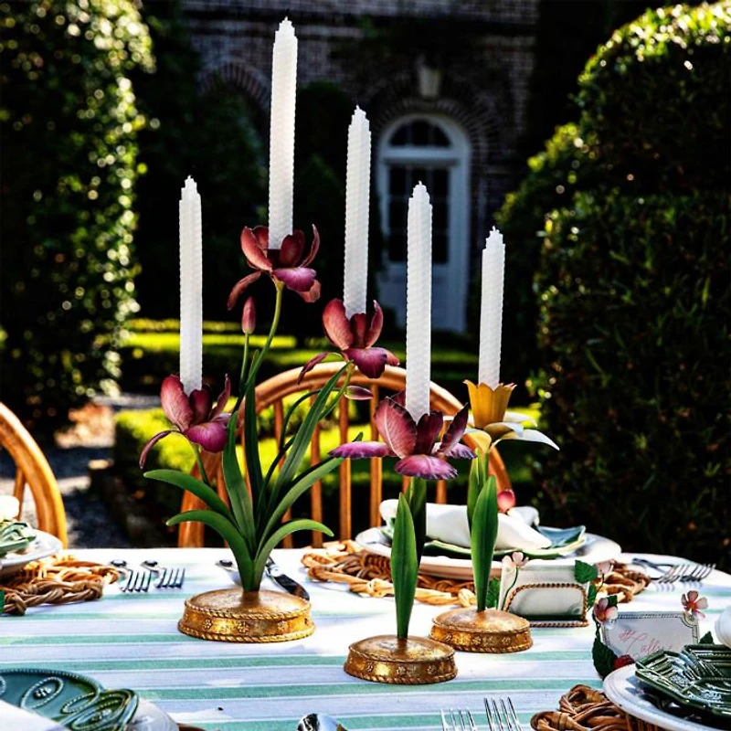 Meadow Walk Iris 9" Candlestick