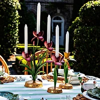 Meadow Walk Iris 9" Candlestick