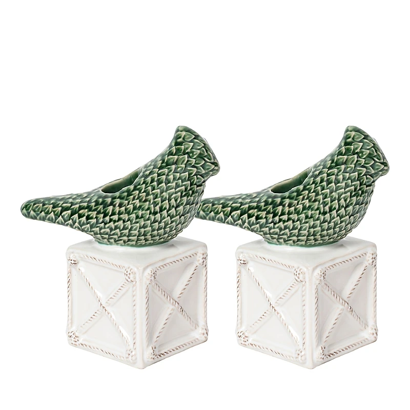 Juliska Berry & Thread Bird Topiary Candlesticks, Set of 2