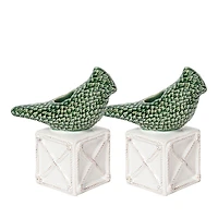 Juliska Berry & Thread Bird Topiary Candlesticks, Set of 2