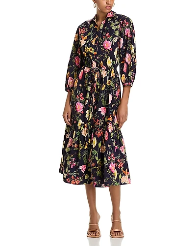 Cara Hutton Floral Midi Dress