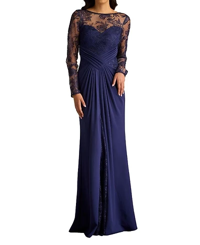 Ravina Embroidered Illusion Gown