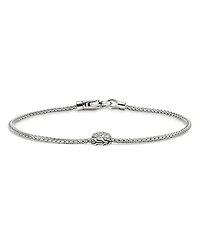 Sterling Silver JH Essentials Diamond Pavé Disc Chain Bracelet
