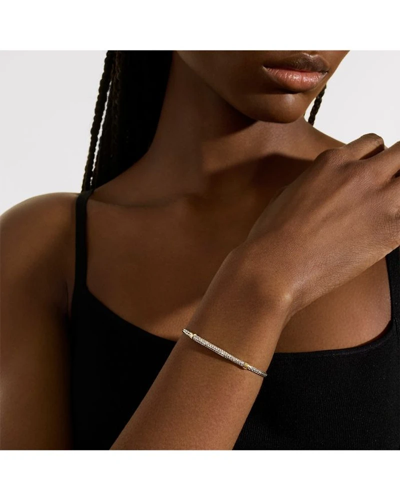 14K Yellow Gold & Sterling Silver JH Essentials Diamond Pavé Chain Bracelet