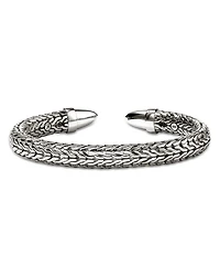 Sterling Silver Spear Diamond Pavé Flex Cuff Bracelet
