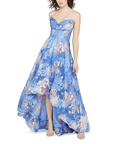 Theia Wendy Bubble Hem Gown