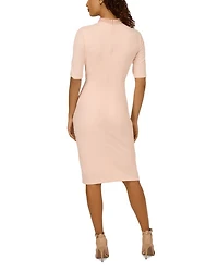 Embellished Crepe Sheath Dress