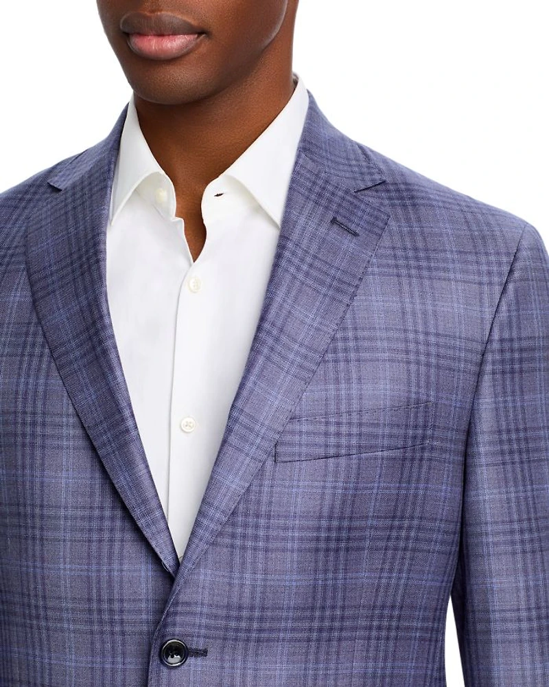 Tonal Plaid Regular Fit Sport Coat