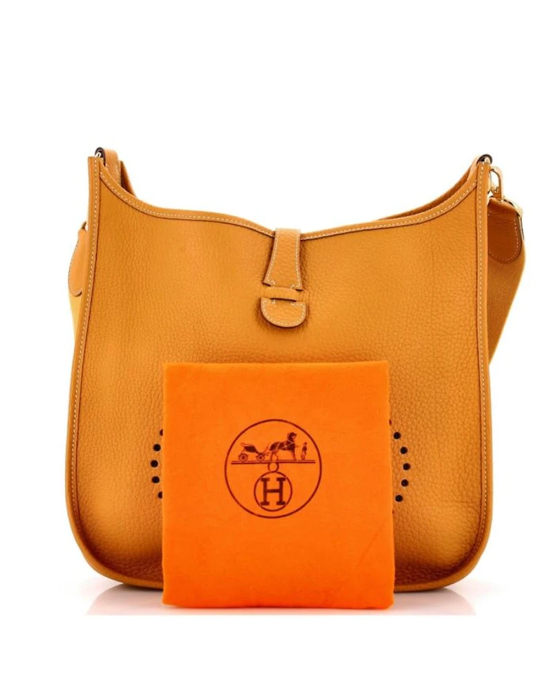 Pre-Owned HERMES Pre-Owned Hermes GM Evelyne Bag Gen I Fjord