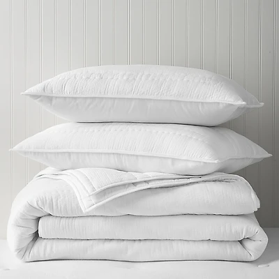 Sky Crinkle Gauze Coverlet Set, King