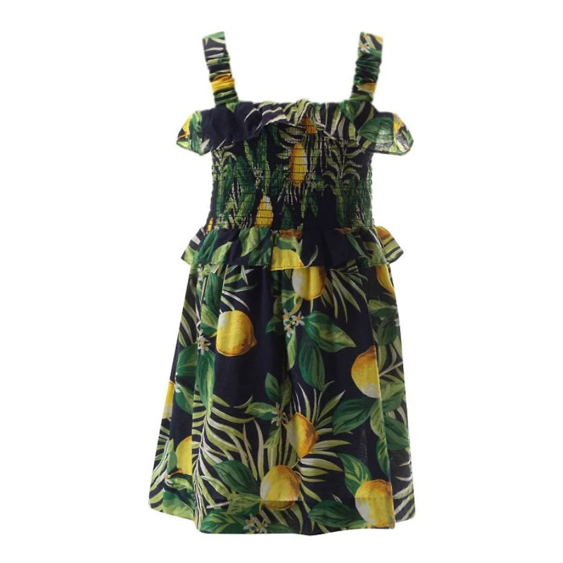 Girls' Lemon Ruffle Dress - Little Kid, Big Kid