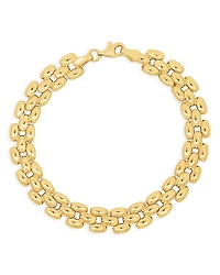 Bloomingdale's Fine Collection Three Row Panther Link Chain Bracelet