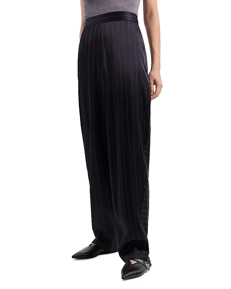 Emporio Armani Fluid Pinstripe Trousers