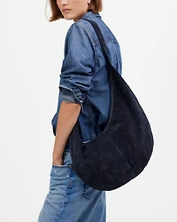 Slouch Suede Hobo Shoulder Bag