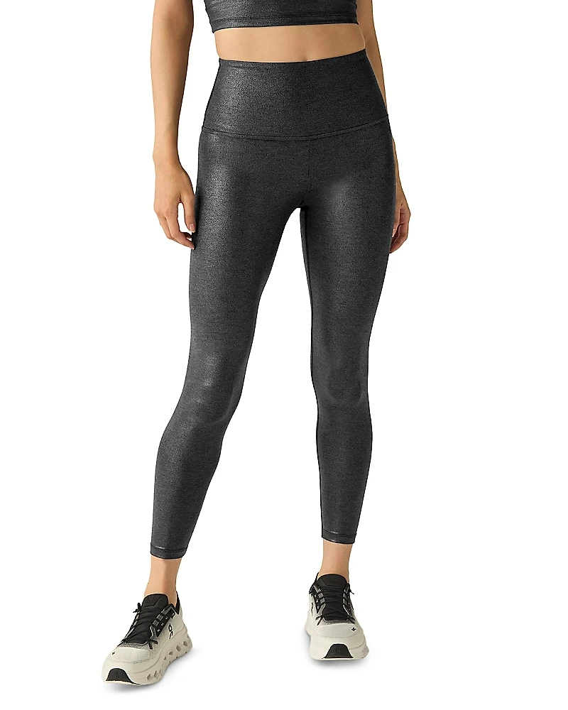 Beyond Yoga Heather Rib High Waisted Midi Legging