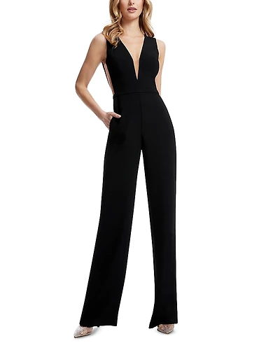 Dress the Population Katrina Plunging Neck Jumpsuit