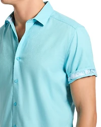 Odyssey Printed Short Sleeve Button Front Shirt