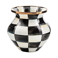 Courtly Check Enamel Vase