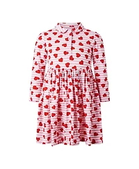 Girls' Stripe Heart Jersey Dress - Baby, Little Kid, Big Kid