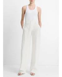 Mid Rise Double Waistband Trousers