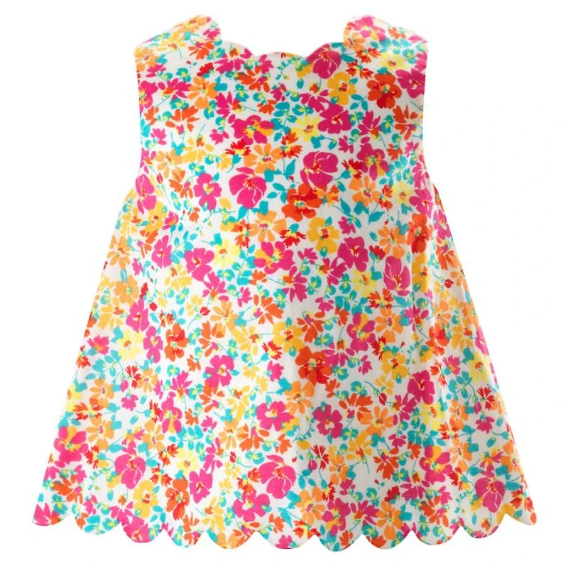 Girls' Leafy Floral Scalloped Short Set, Little Kid, Big Kid