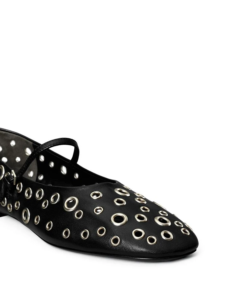 Women's Eyelet Mary Jane Ballet Flats