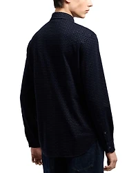 Allover Logo Regular Fit Button Down Shirt