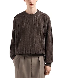 Emporio Armani Perforated Effect Pullover Crewneck Sweater