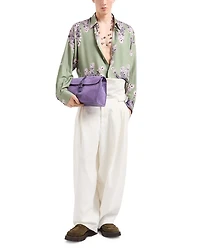 Floral Print Silk Regular Fit Button Down Shirt