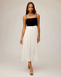 Anetta Contrast Midi Dress