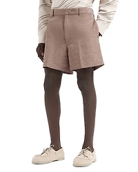 Emporio Armani Regular Fit Linen Blend Bermuda Shorts